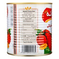 Tomato Paste Takdaneh 800g Can (robe gojehfarangi)