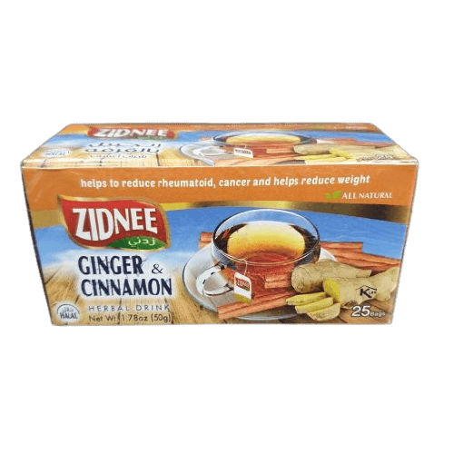 Zidnee 100% Natural Ginger & Cinnamon Herbal Drink 25 Bags