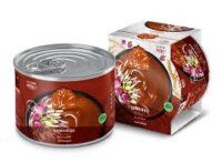 Gilani Samanoo is a traditional Persian sweet spread made from wheat germ and often enjoyed during the Persian New Year (Nowruz) celebrations. It has a thick, syrupy consistency and a unique flavor, often with a hint of nuttiness and sweetness.